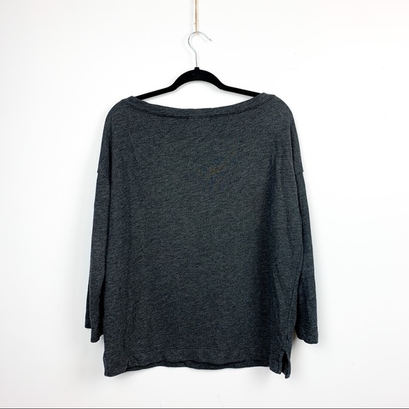 Truly Madly Deeply - Long Sleeve Wide Scoop Neck Grey Sweater - Picture 8 of 9
